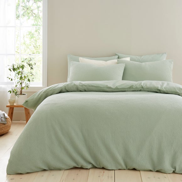 Ashton Waffle 100% Cotton Duvet Cover & Pillowcase Set - image 1