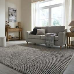 Nico Wool Woven Stripe Rug - thumbnail 1