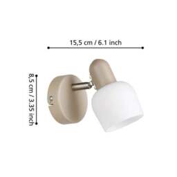 EGLO Corato Modern Adjustable Wall Spotlight - thumbnail 4