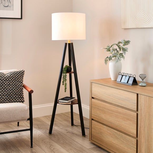 Milford Shelved Tripod Floor Lamp - image 1