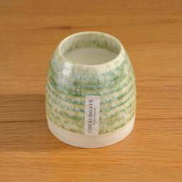 Artificial Hydrangea Bouquet & Amber & Pine Ceramic Candle Gift Set - thumbnail 5