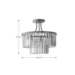 Audra 3 Light Semi Flush Ceiling Light - thumbnail 6