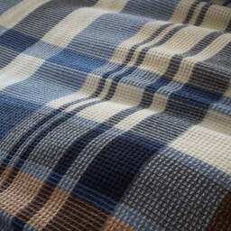 Molton Waffle Check Polycotton Duvet Cover & Pillowcase Set - thumbnail 2