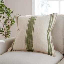 Churchgate Mallory Stripe Cotton Square Cushion - thumbnail 1