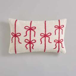 Bow Cotton Square Cushion - thumbnail 3