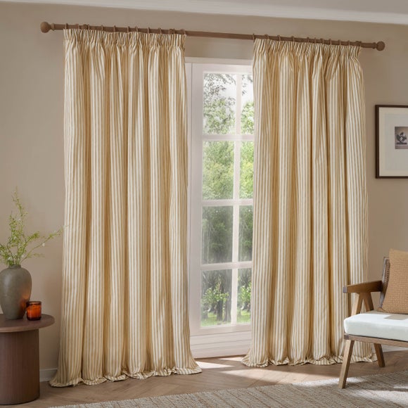 Yard Hebden Striped Pencil Pleat Curtains (Blackout Available) - image 1