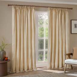 Yard Hebden Striped Pencil Pleat Curtains (Blackout Available)