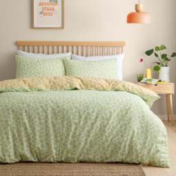 Fusion Retro Daisy Floral Polycotton Duvet Cover & Pillowcase Set - thumbnail 2