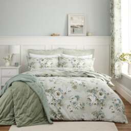 Darla Floral 100% Cotton Duvet Cover & Pillowcase Set - thumbnail 1