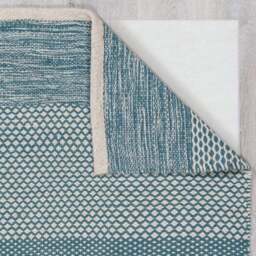 Diamond Flatweave Stripe Wool Rug - thumbnail 3