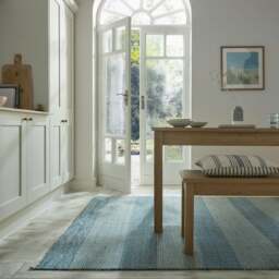 Diamond Flatweave Stripe Wool Rug