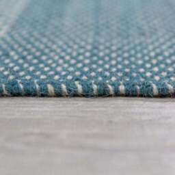 Diamond Flatweave Stripe Wool Rug - thumbnail 4