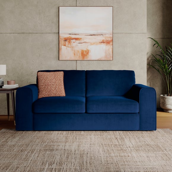 Abel Matte Velvet 3 Seater Sofa - image 1