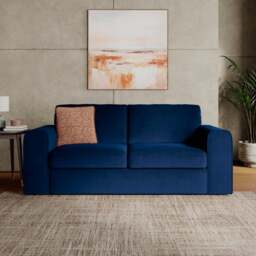 Abel Matte Velvet 3 Seater Sofa - thumbnail 1