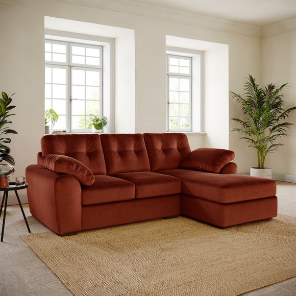 Milton Matte Velvet Corner Chaise Sofa - image 1
