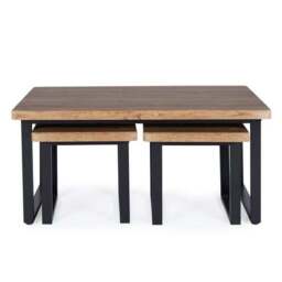 Freddie Nest Coffee Table, Rustic Wood Effect - thumbnail 5