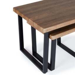 Freddie Nest Coffee Table, Rustic Wood Effect - thumbnail 6