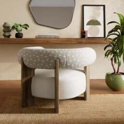 Fallon Cut Velvet Accent Chair - thumbnail 2