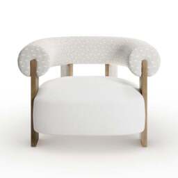 Fallon Cut Velvet Accent Chair - thumbnail 6
