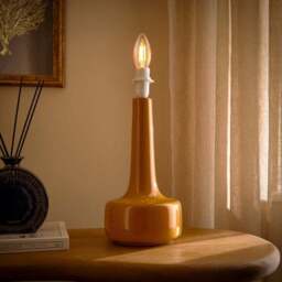 Cleo Curved Ceramic Table Lamp Base - thumbnail 2