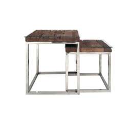 Indus Valley Railway Sleeper Nest Of 2 Tables - thumbnail 6