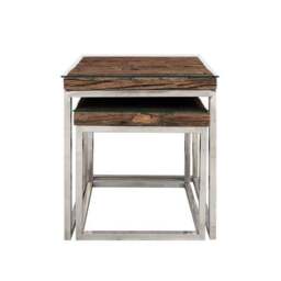 Indus Valley Railway Sleeper Nest Of 2 Tables - thumbnail 2