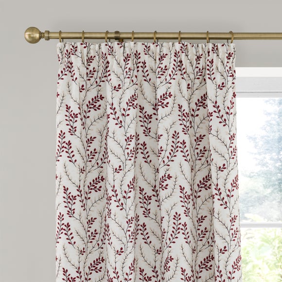 Shimla Embroidered Floral Pencil Pleat Curtains - image 1