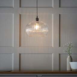Vogue Sturt Ribbed Adjustable Pendant Light - thumbnail 1