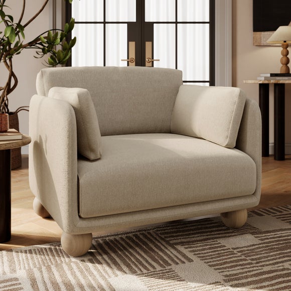 Armitage Chenille Snuggle Chair with Ball Feet - image 1