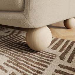 Armitage Chenille Snuggle Chair with Ball Feet - thumbnail 4