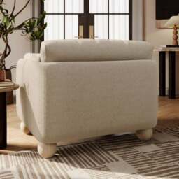 Armitage Chenille Snuggle Chair with Ball Feet - thumbnail 2