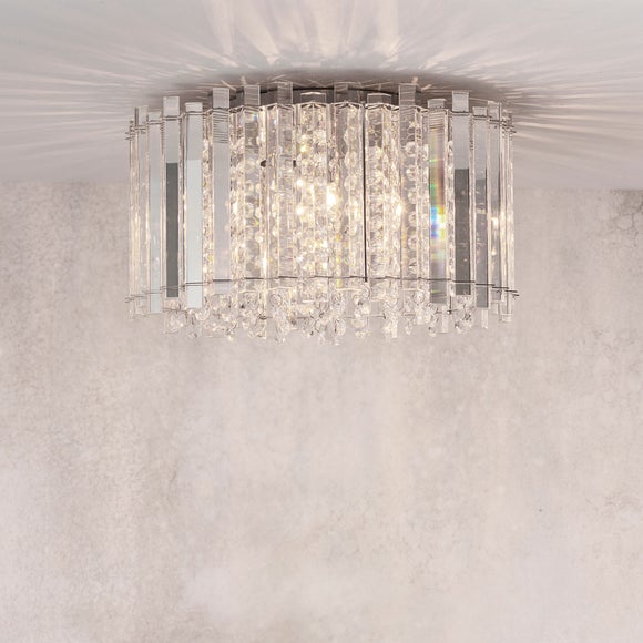 Vogue Crystal Blessing 4 Light Flush Ceiling Light - image 1