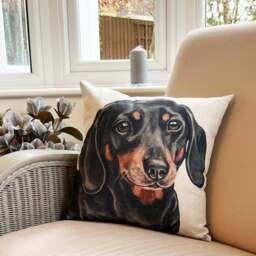 Daro Dachshund Square Cushion - thumbnail 1