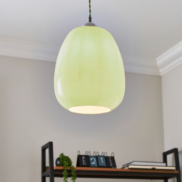 Pebble Milky Glass Easy Fit Pendant Shade - image 1
