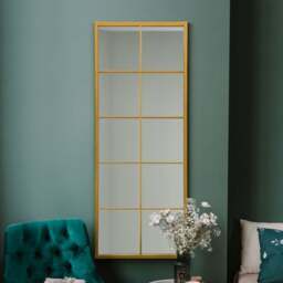 Fenestra Modern Rectangle Window Slim Full Length Wall Mirror - thumbnail 1