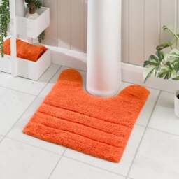 Luxury Cotton Textured Stripe Pedestal Mat - thumbnail 1