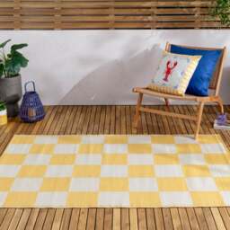 Furn Checkerboard Indoor Outdoor Rug