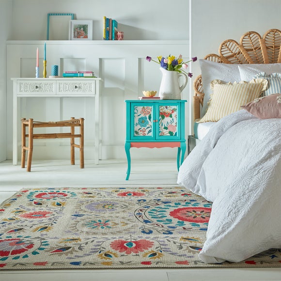 Hani Floral Washable Rug - image 1
