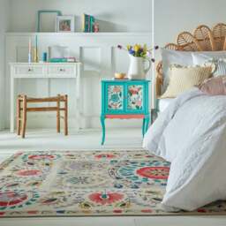 Hani Floral Washable Rug - thumbnail 1