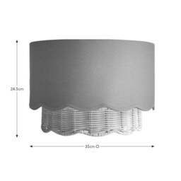 Sofia Rattan Easy Fit Lamp Shade - thumbnail 4