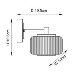 Vogue Jake Ribbed Wall Light - thumbnail 6