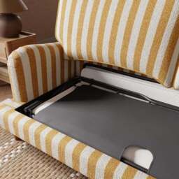 Beatrice II Striped Boucle 3 Seater Sofa Bed - thumbnail 3