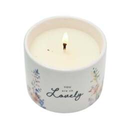 The Cottage Garden Peach Floral Ceramic Candle - thumbnail 4