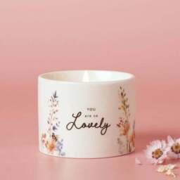 The Cottage Garden Peach Floral Ceramic Candle - thumbnail 6