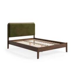 Darla Velvet & Wood Effect Bed Frame - thumbnail 6