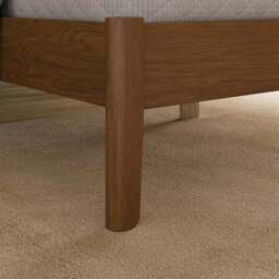 Darla Velvet & Wood Effect Bed Frame - thumbnail 3
