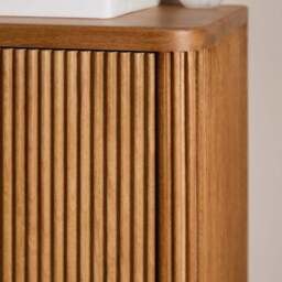 Beau Reeded Vanity, Mango Wood - thumbnail 3
