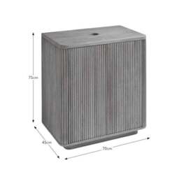 Beau Reeded Vanity, Mango Wood - thumbnail 5