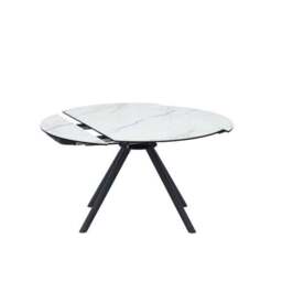 Indus Valley Camden 4-6 Seater Round Extendable Dining Table With 6 Aura Dining Chairs - thumbnail 3