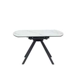 Indus Valley Camden 4-6 Seater Round Extendable Dining Table With 6 Aura Dining Chairs - thumbnail 4